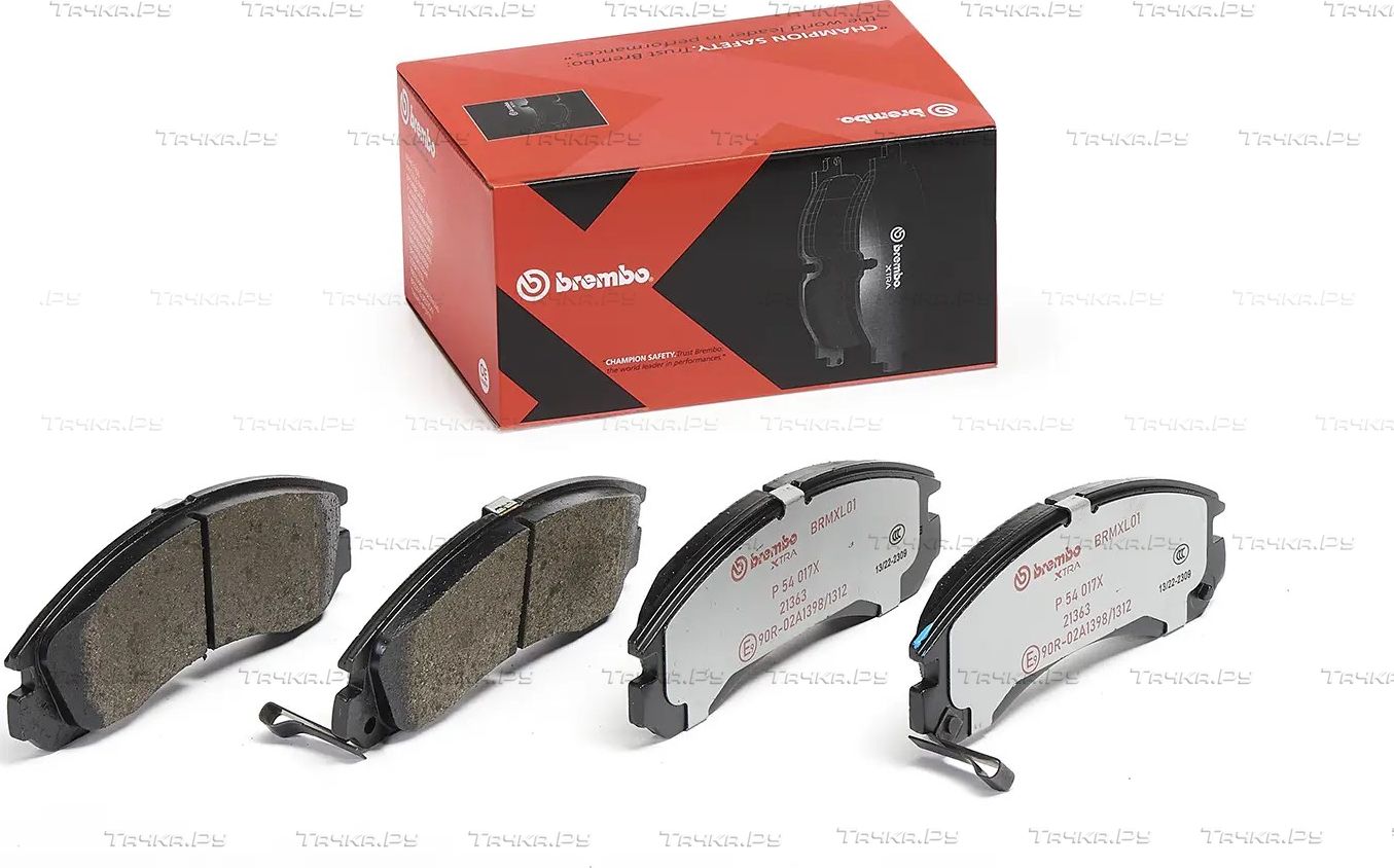 Тормозные колодки Brembo XTRA LINE передние для Mitsubishi Lancer X 2008-2017. Артикул P 54 017X