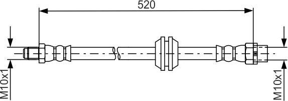 Тормозной шланг Bosch передний для MINI Countryman I (R60) 2010-2016. Артикул 1 987 481 680