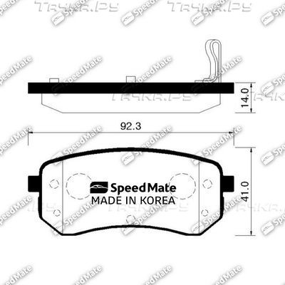 Тормозные колодки SpeedMate задние для Kia Picanto I 2004-2011. Артикул SM-BPK032