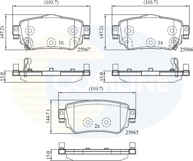 Тормозные колодки Comline Comline. Артикул CBP32277