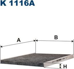 Салонный фильтр Filtron. Артикул K 1116A