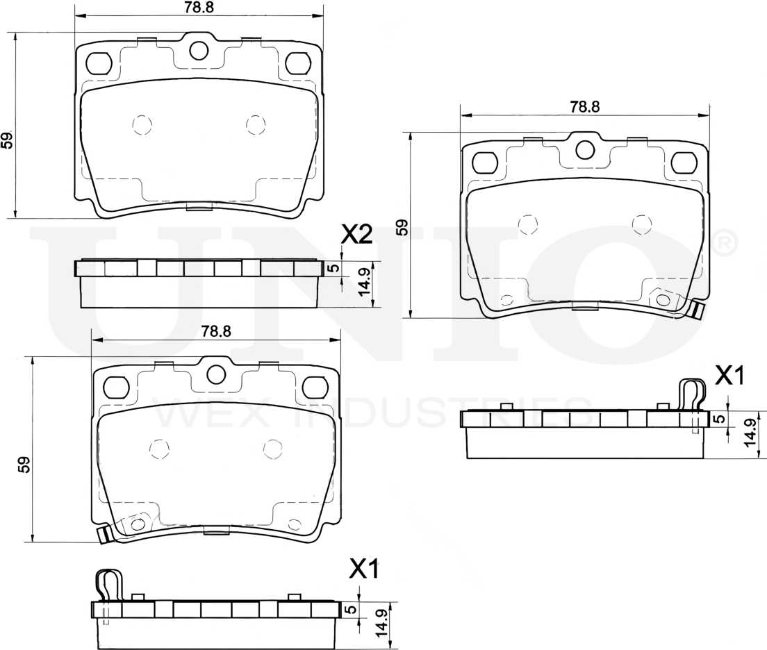 Колодки тормозные дисковые, комплект (Unio). Артикул BRP-20215