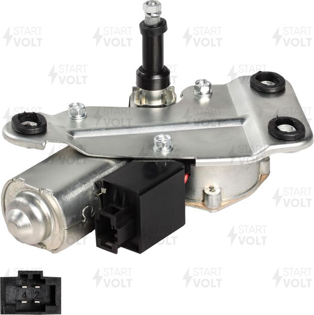 Мотор стеклоочистителя (моторчик дворников) StartVOLT задний для Lada Priora I 2009-2015. Артикул VWB 0119