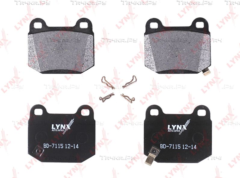Тормозные колодки LYNXauto задние для Subaru BRZ 2012-2016. Артикул BD-7115