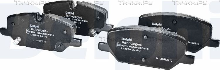 Тормозные колодки Delphi (Low-Metallic). Артикул LP3736