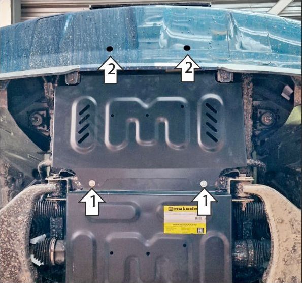 Защита Мотодор для радиатора Foton Tunland V9 2024-2026. Артикул 77507