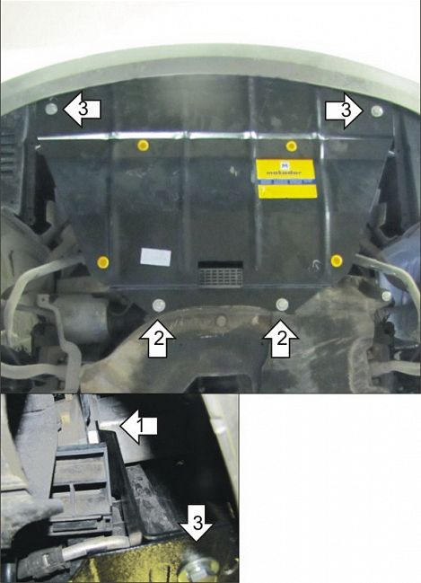 Защита Мотодор для радиатора BMW 5-серия E60 2007-2010. Артикул 00222