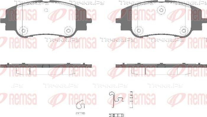 Тормозные колодки Remsa передние для Peugeot 208 II 2019-2026. Артикул 1994.00