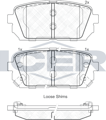Тормозные колодки Icer. Артикул 181827