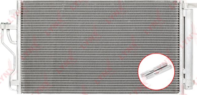 Радиатор кондиционера (конденсатор) LYNXauto для Kia Sportage III 2010-2016. Артикул RC-0067