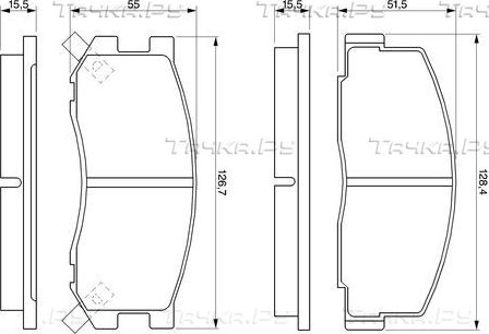 Тормозные колодки Bosch передние для Toyota Lite Ace III 1985-1992. Артикул 0 986 424 133