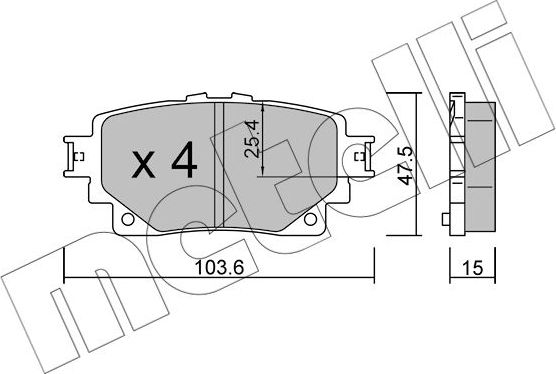 Тормозные колодки Metelli. Артикул 22-1229-0