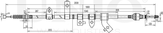 Трос ручного тормоза (Unio). Артикул CAB-60072