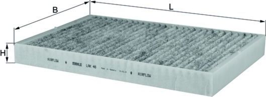 Салонный фильтр Mahle. Артикул LAK 46