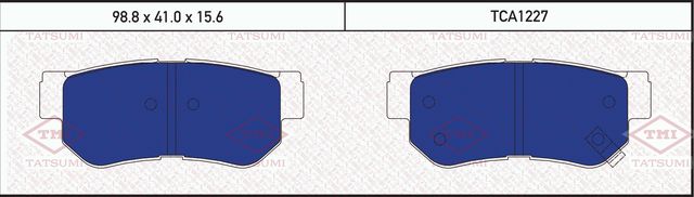 Колодки тормозные HYUNDAI TUCSON/SONAT 98- задн. (Tatsumi) Tatsumi. Артикул TCA1227