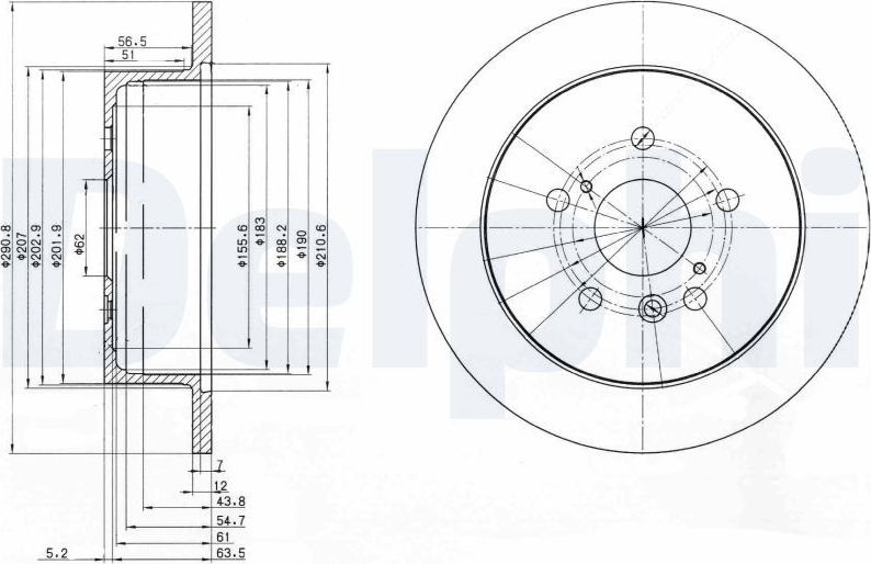 Тормозной диск Delphi. Артикул BG3779
