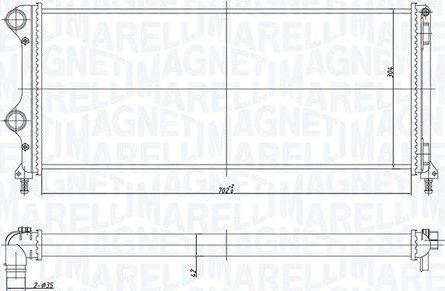 Радиатор кондиционера (конденсатор) Magneti Marelli. Артикул 350203776000