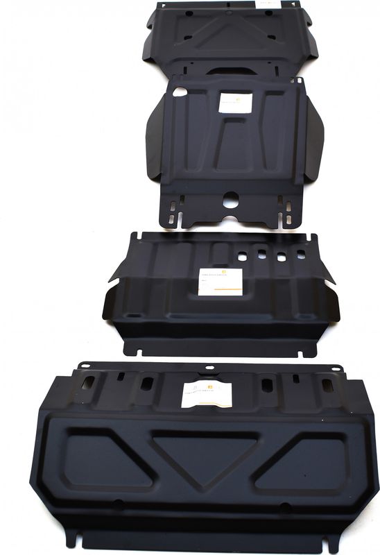 Защита Alfeco для радиатора, редуктора переднего моста, КПП и раздатки Mitsubishi Pajero Sport III 2016-2026. Артикул ALF.14.47-48-49