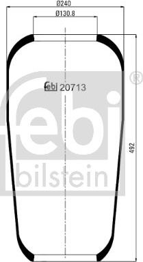 Пневмоподушка (пневморессора) Febi Bilstein. Артикул 20713