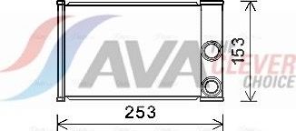 Радиатор отопителя (печки) AVA для Saab 9-5 II 2010-2012. Артикул OLA6680