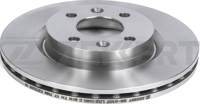 Тормозной диск Zekkert передний для Renault Sandero II 2007-2026. Артикул BS-5107