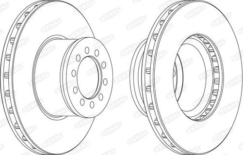 Тормозной диск BERAL передний/задний для Mercedes-Benz Actros MP4 2011-2019. Артикул BCR186A