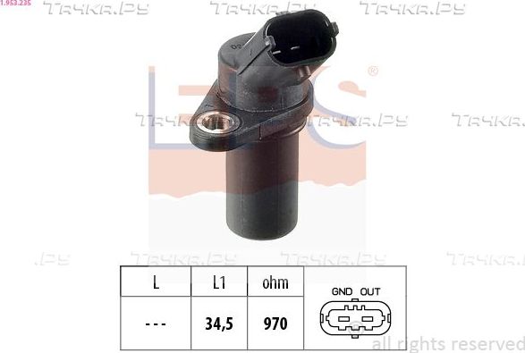Датчик положения коленвала EPS Made in Italy - OE Equivalent для Renault Mascott 1999-2004. Артикул 1.953.235