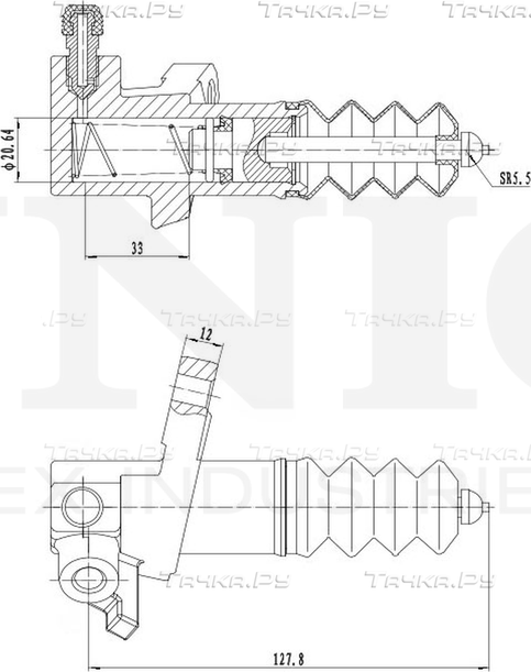 Цилиндр сцепления рабочий (Unio). Артикул BRC-10505