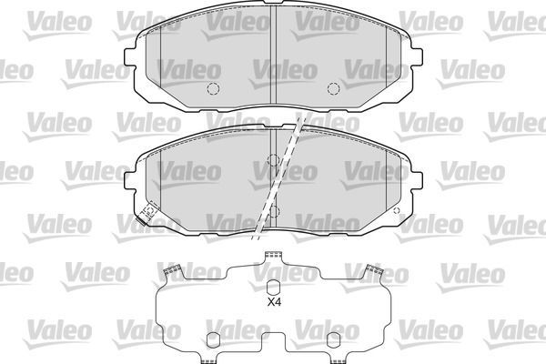 Тормозные колодки Valeo. Артикул 601682