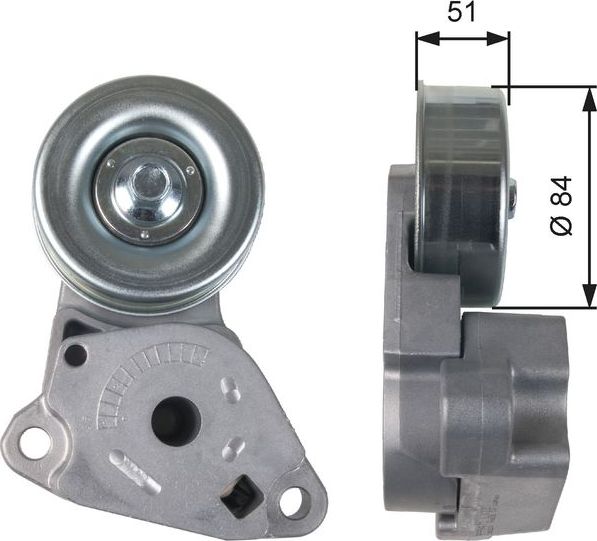 Натяжной ролик (натяжитель) приводного клинового зубчатого ремня Gates DriveAlign®. Артикул T39248