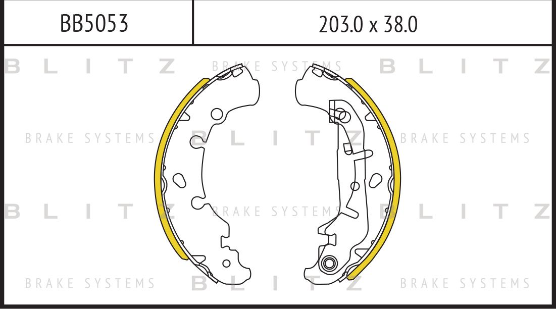 Колодки тормозные барабанные (Blitz). Артикул BB5053