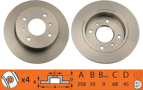 Тормозной диск NiBK. Артикул RN1040
