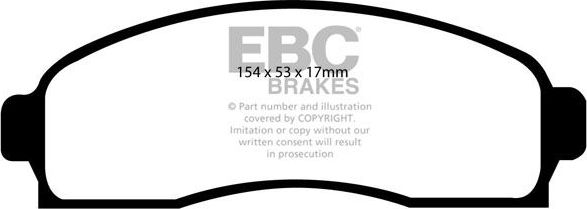 Тормозные колодки EBC Brakes. Артикул DP61617