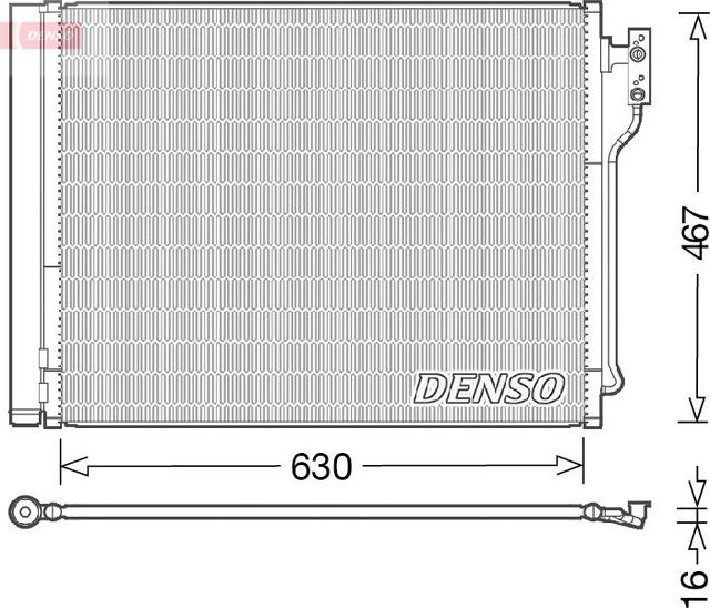 Радиатор кондиционера (конденсатор) Denso. Артикул DCN05031