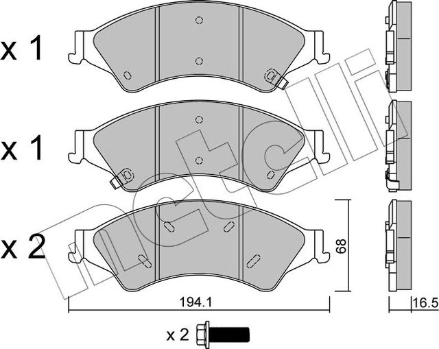 Тормозные колодки Metelli. Артикул 22-0971-0