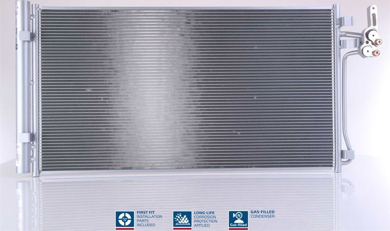 Радиатор кондиционера (конденсатор) Nissens (алюминий). Артикул 941175