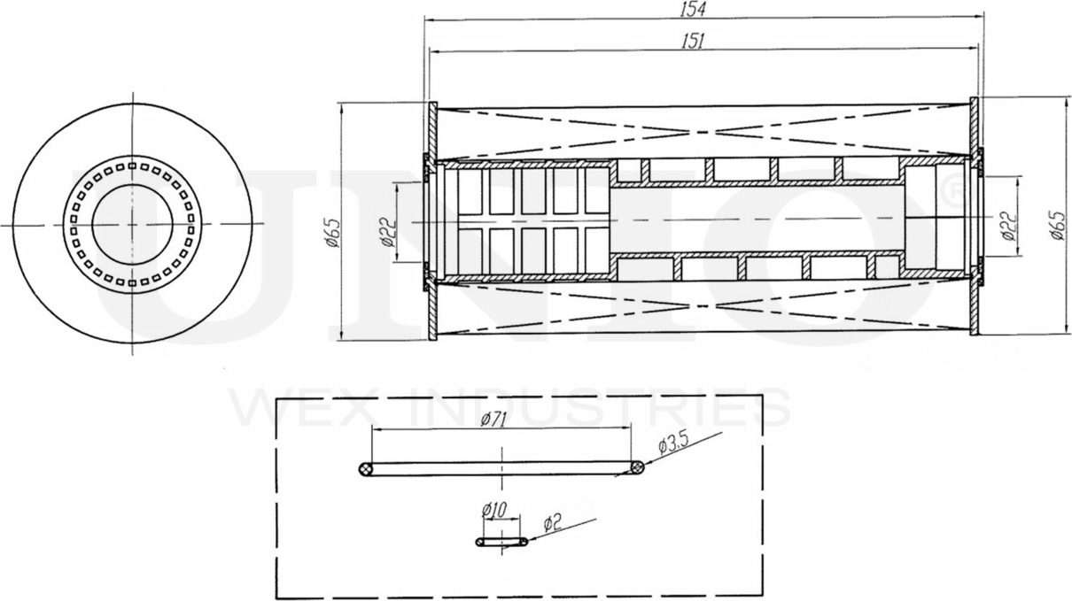 Фильтр масляный (Unio). Артикул FLT-20067