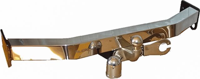 Фаркоп Baltex для Mitsubishi Pajero Sport I 2002-2008 (с накладкой из нержавеющей стали). Фланцевое крепление. Артикул MP05AN