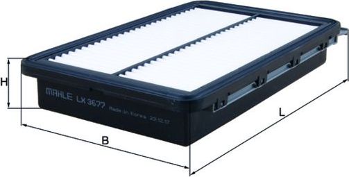 Воздушный фильтр Mahle. Артикул LX 3677