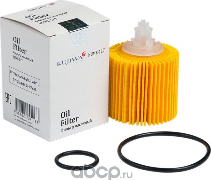 Фильтр масляный картридж KUME117 KUJIWA 04152YZZA6 Kujiwa. Артикул KUME117
