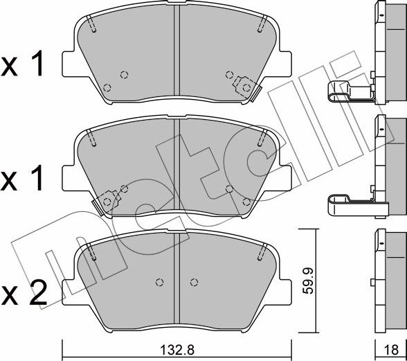 Тормозные колодки Metelli. Артикул 22-1026-0