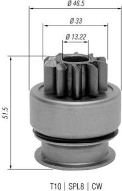 Бендикс стартера Magneti Marelli. Артикул 940113020348