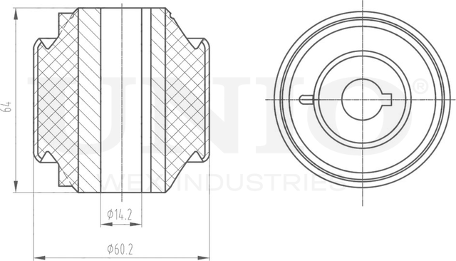 Сайлентблок рычага подвески (Unio). Артикул RMP-20542