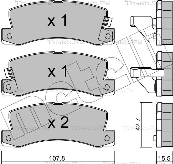 Тормозные колодки Metelli задние для Lexus ES III 1996-1999. Артикул 22-0161-0