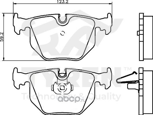Дисковые тормозные колодки (Tyren). Артикул TYR1210511
