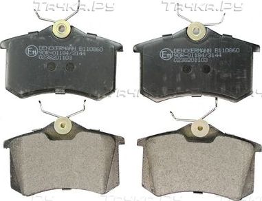 Тормозные колодки Denckermann задние для Citroen C4 I 2004-2011. Артикул B110860