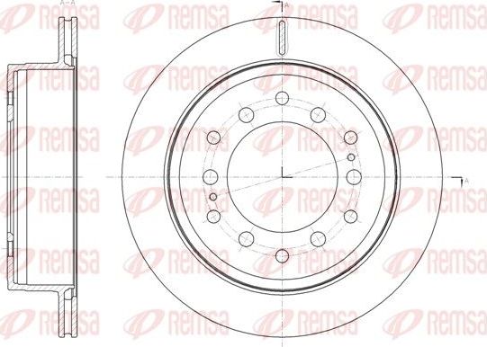 Тормозной диск Remsa задний для Lexus GX II 2010-2026. Артикул 61664.10