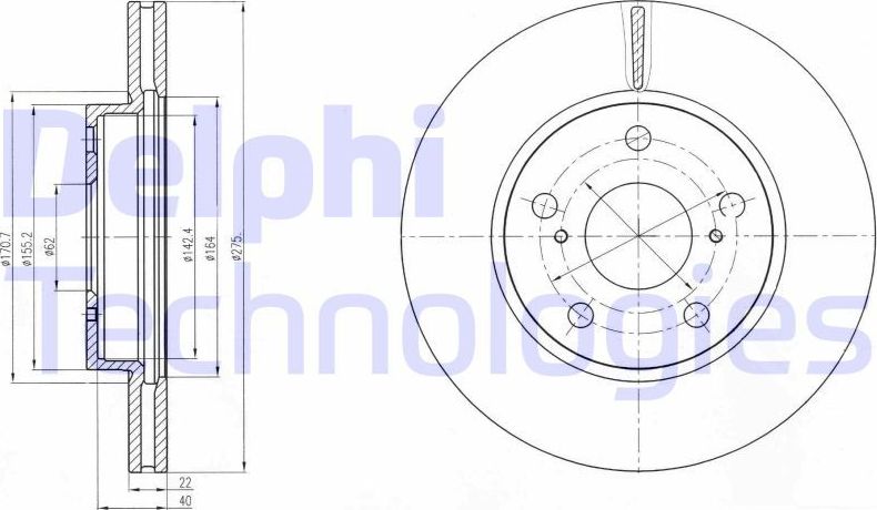 Тормозной диск Delphi. Артикул BG4232