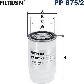 Топливный фильтр Filtron. Артикул PP 875/2