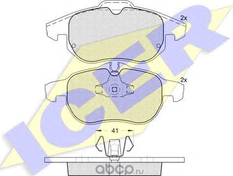181536_колодки дисковые передние !/ Opel Vectra C/Signum 1.8i-2.2DTi 02 (Icer). Артикул 181536